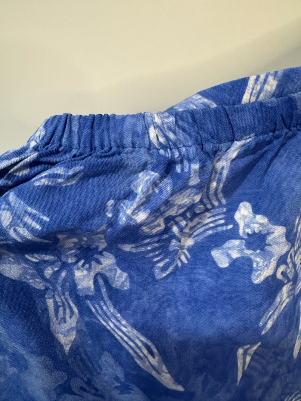 NTCO Nomadic Traders Women's Blue Floral Rayon Wrap Skirt Tropical Resort Boho M - Picture 6 of 9
